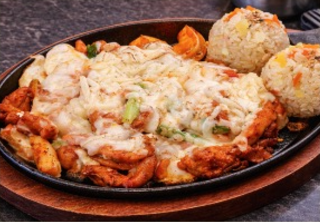 Spicy chicken w/ Cheese.